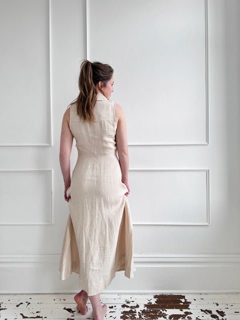 Linen Midi Shirt Dress - Spring Sweet