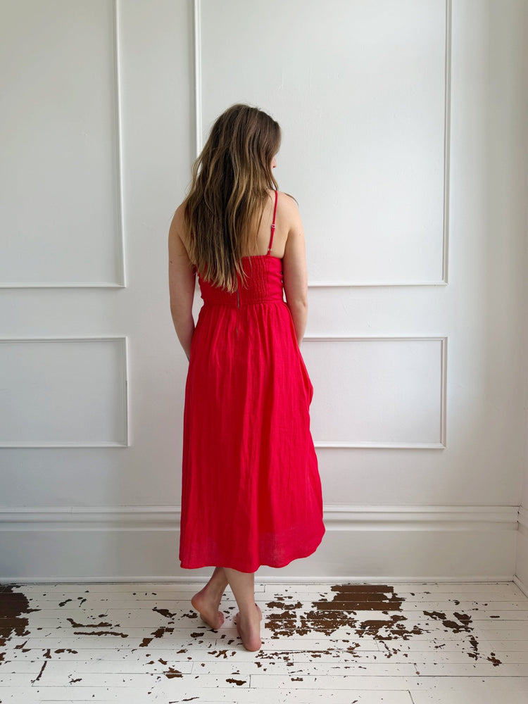 Linen Midi Sundress - Spring Sweet