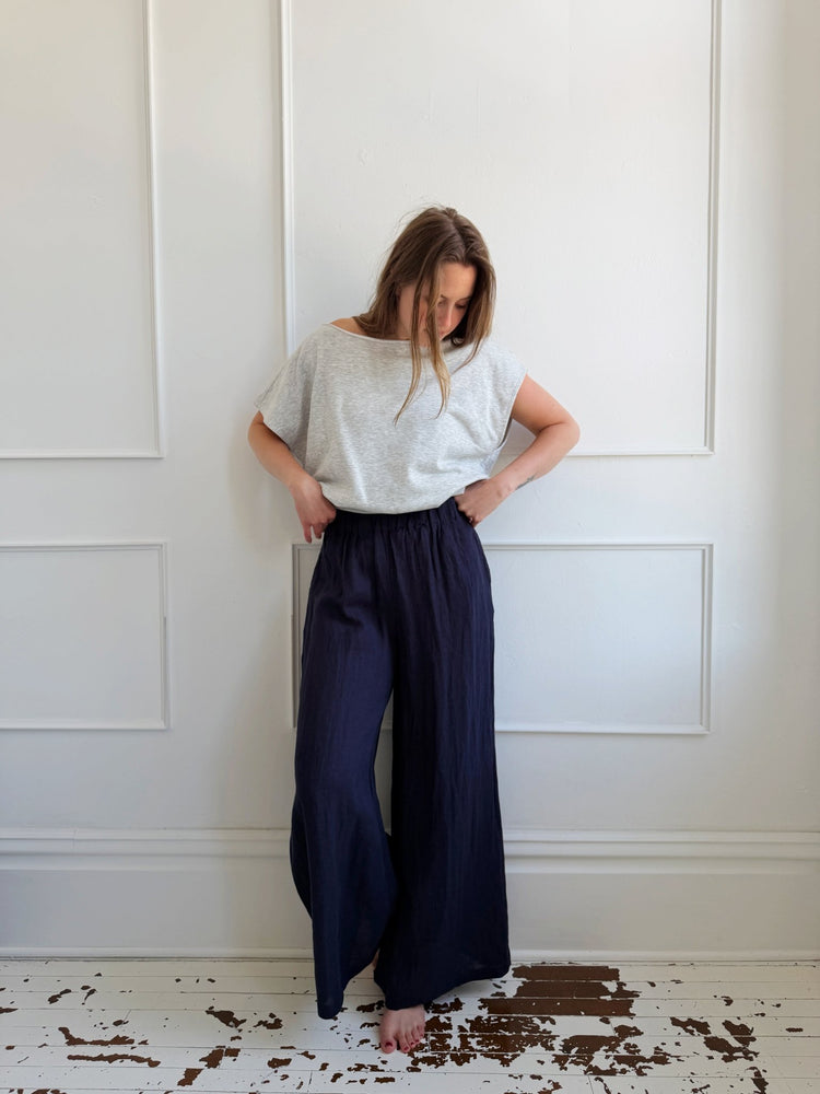 Linen Pull On Pant - Spring Sweet