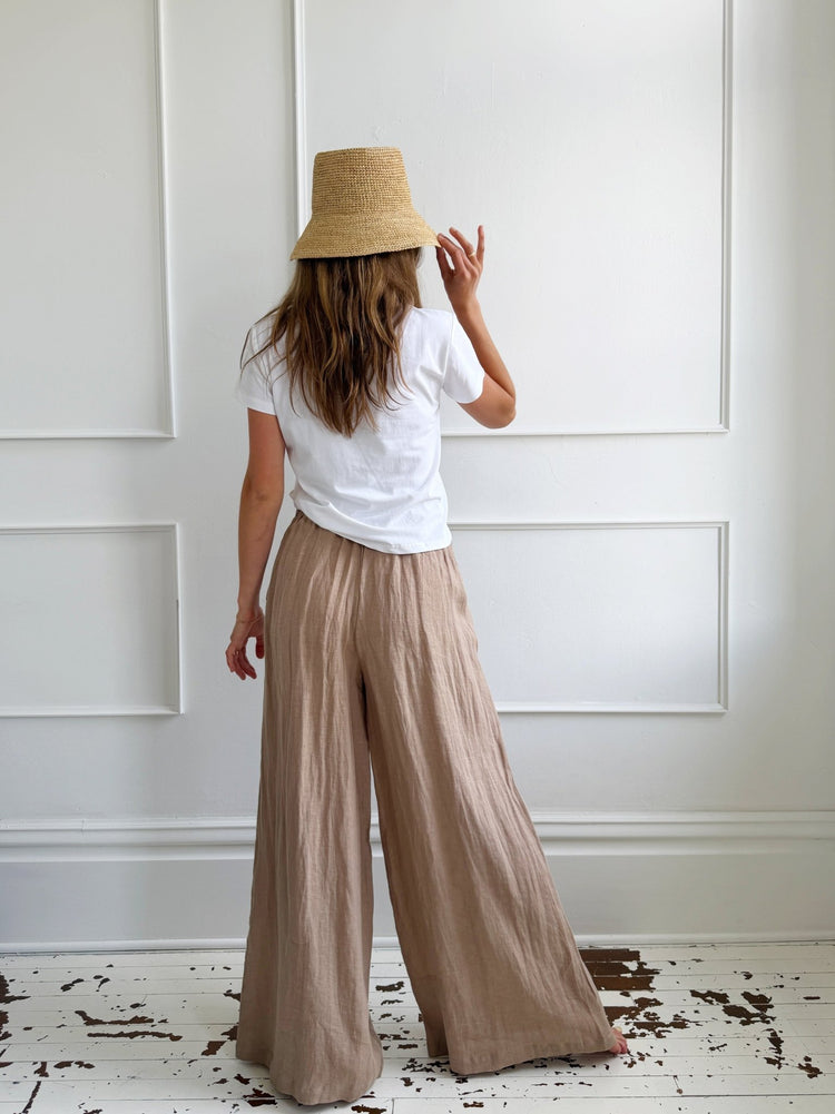 Linen Pull On Pant - Spring Sweet
