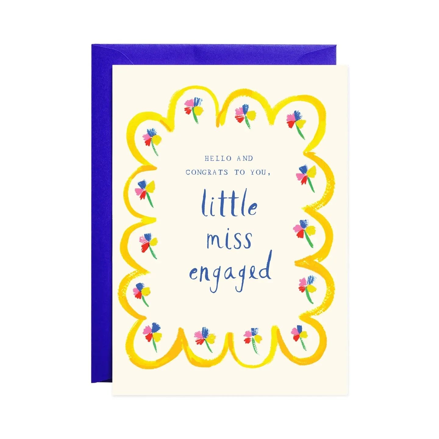 Little Miss Engaged Card - Spring Sweet