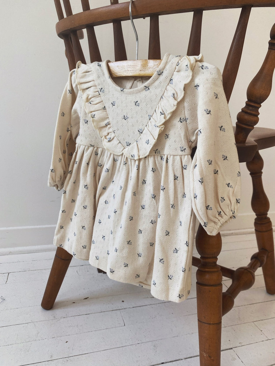 Long Sleeve Ruffle V Dress - Spring Sweet