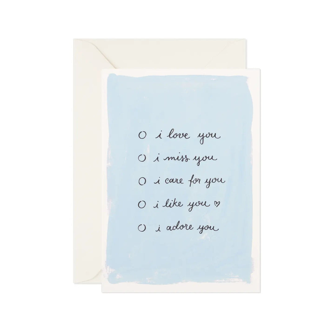 Love Checklist Card - Spring Sweet