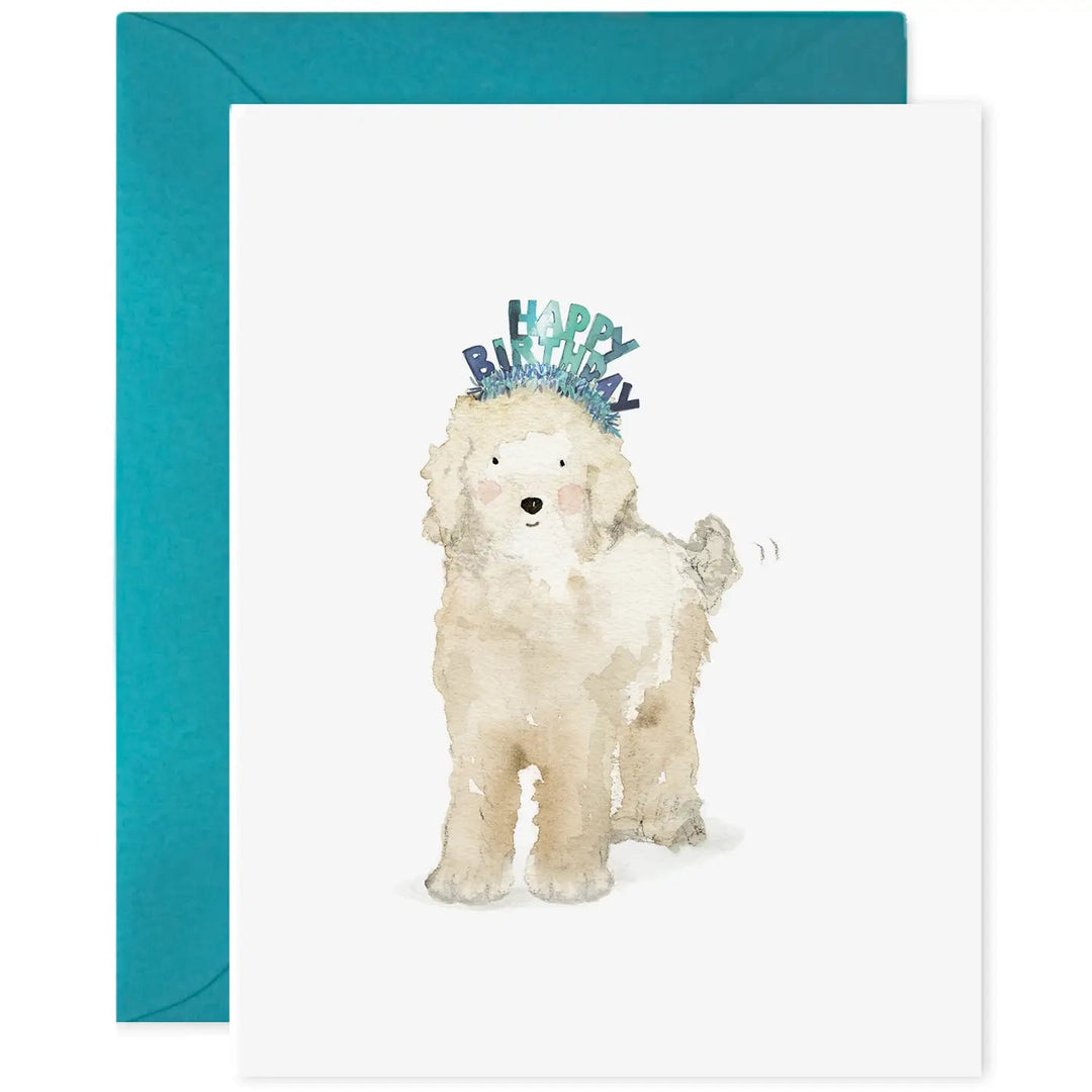 Lucy Dog Labradoodle Card - Spring Sweet