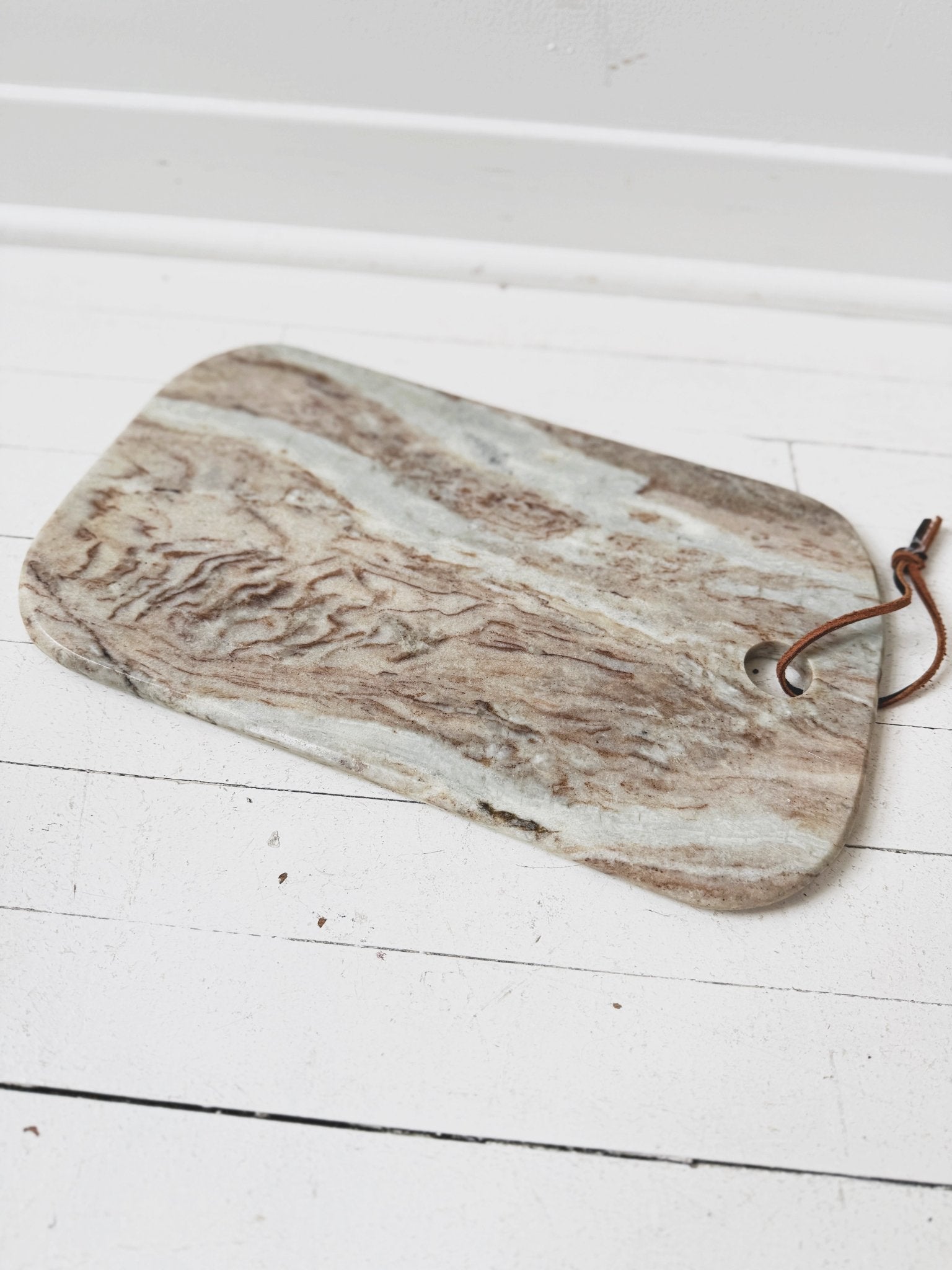 Marble Board w/ Leather Tie - Spring Sweet