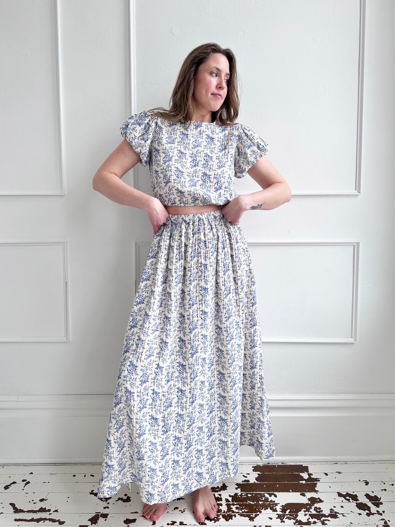 Maxi Skirt w/ Slit - Spring Sweet