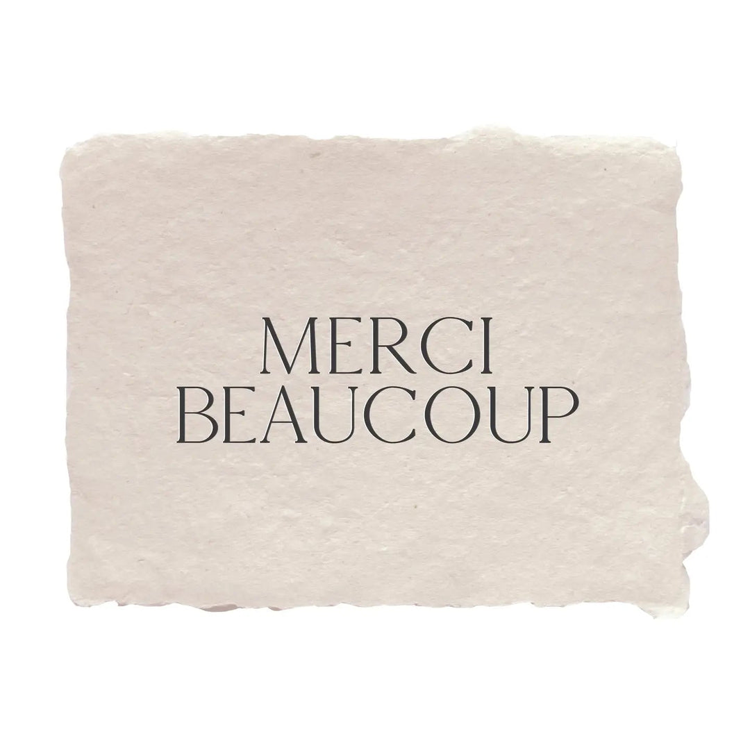 Merci Beaucoup Single Sheet Card - Spring Sweet