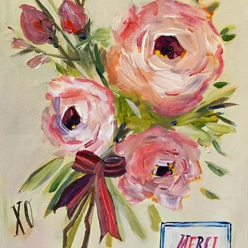 Merci Floral Card - Spring Sweet