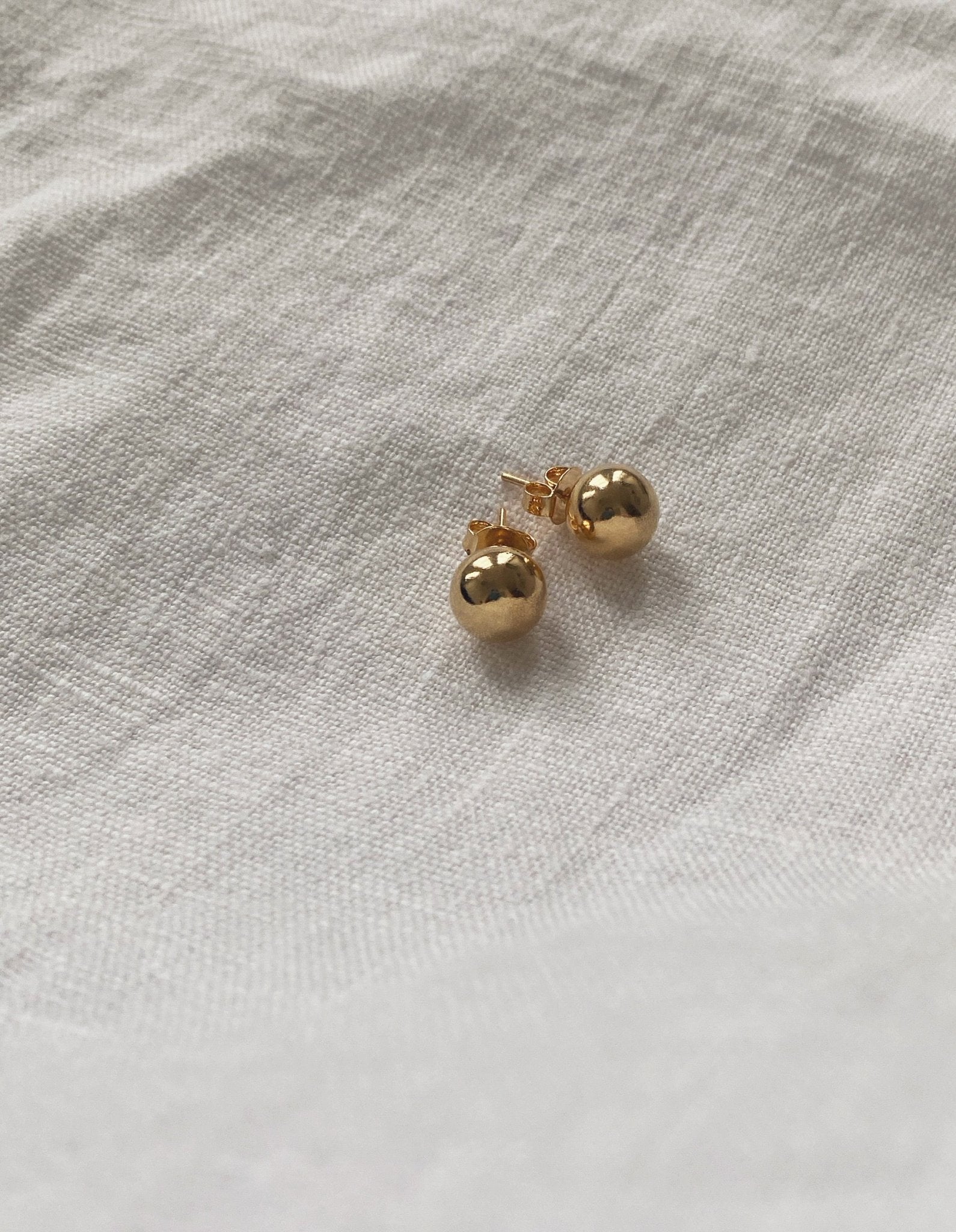 Metal Ball Studs, Gold Plated - Spring Sweet