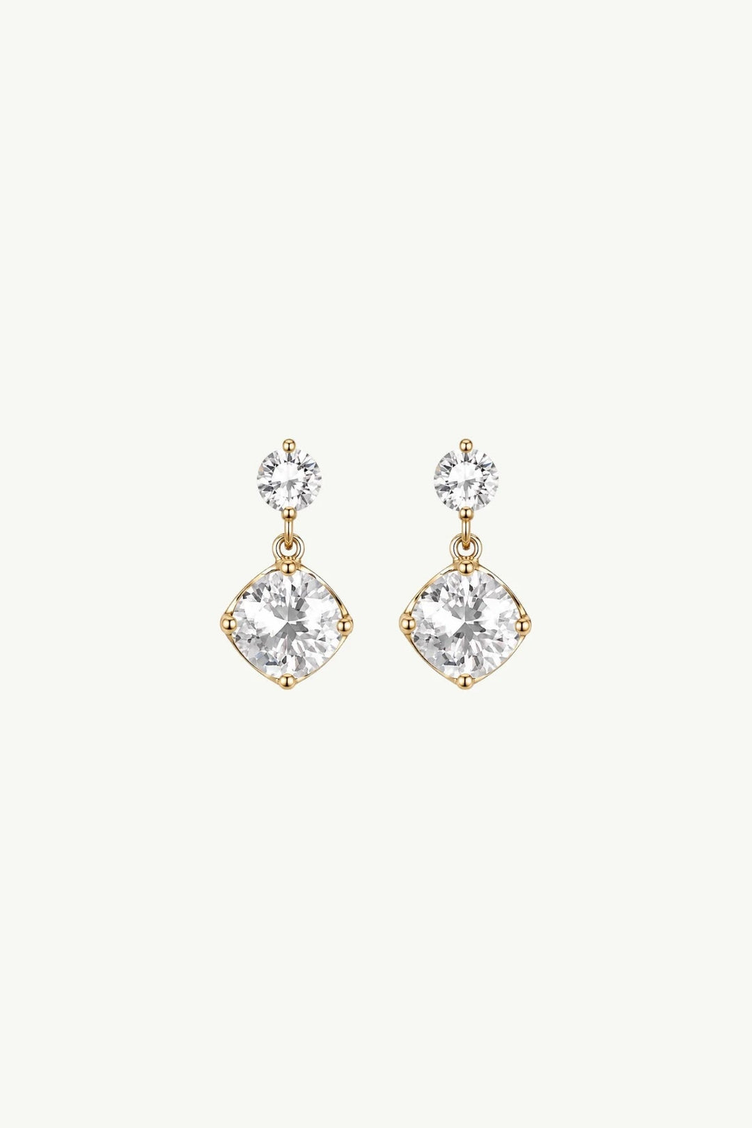 Micro Crystal Double Drop Earrings - Spring Sweet