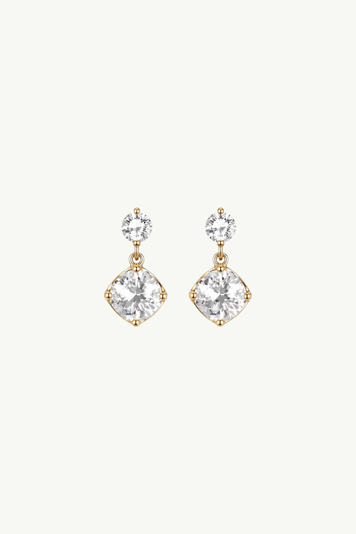 Micro Crystal Double Drop Earrings - Spring Sweet