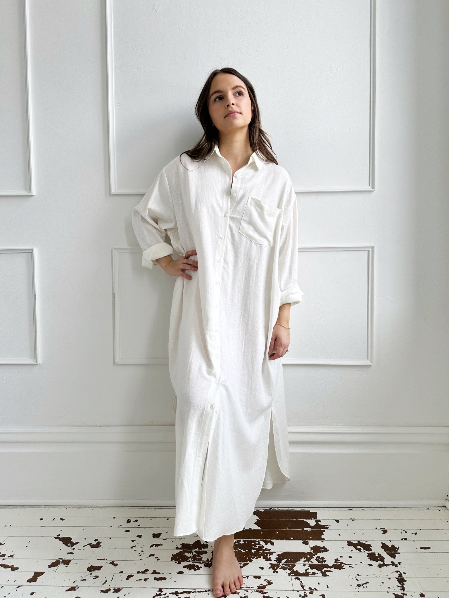 Midi Shirt Dress - Spring Sweet