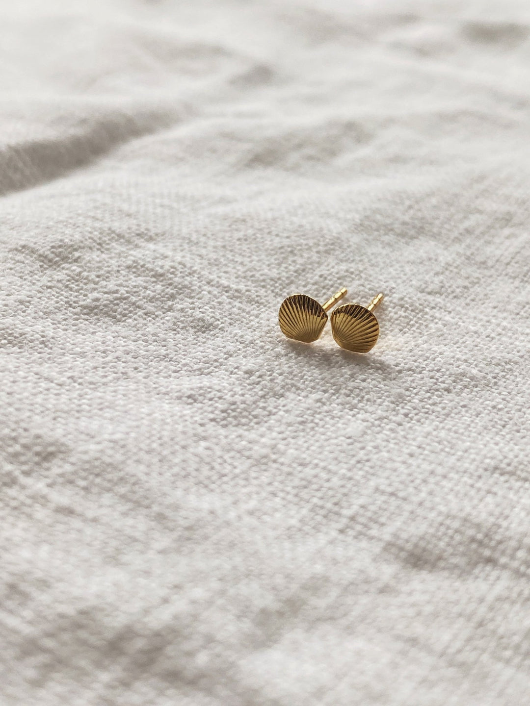 Mini Shell Studs, Gold Plated - Spring Sweet