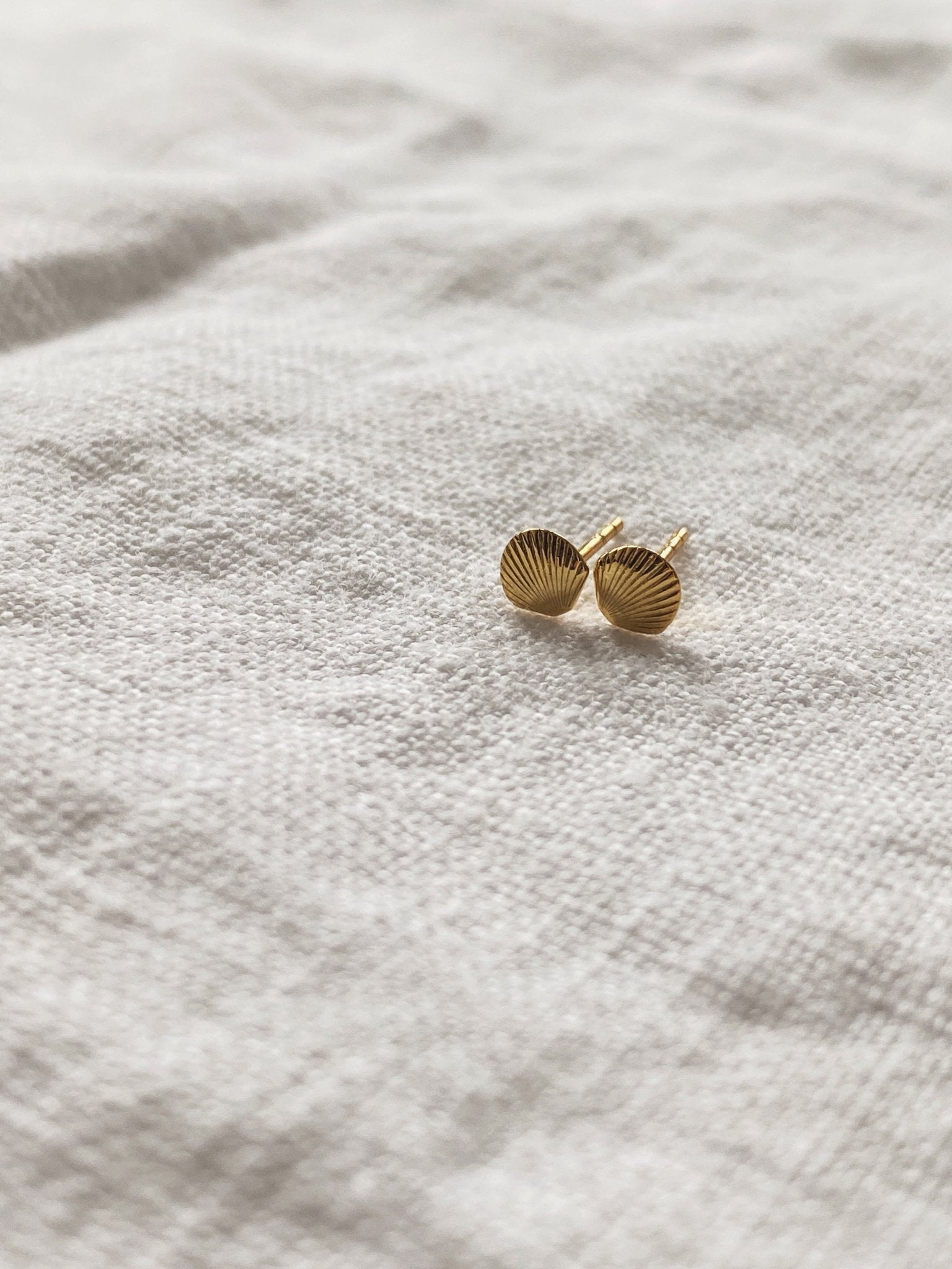 Mini Shell Studs, Gold Plated - Spring Sweet