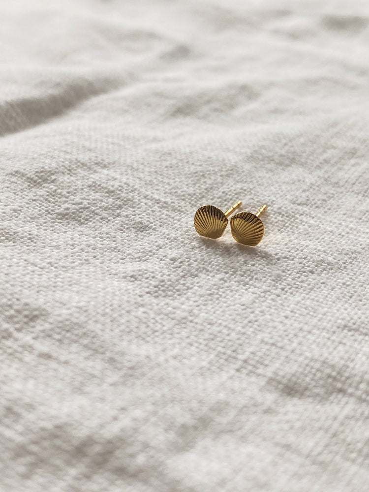 Mini Shell Studs, Gold Plated - Spring Sweet