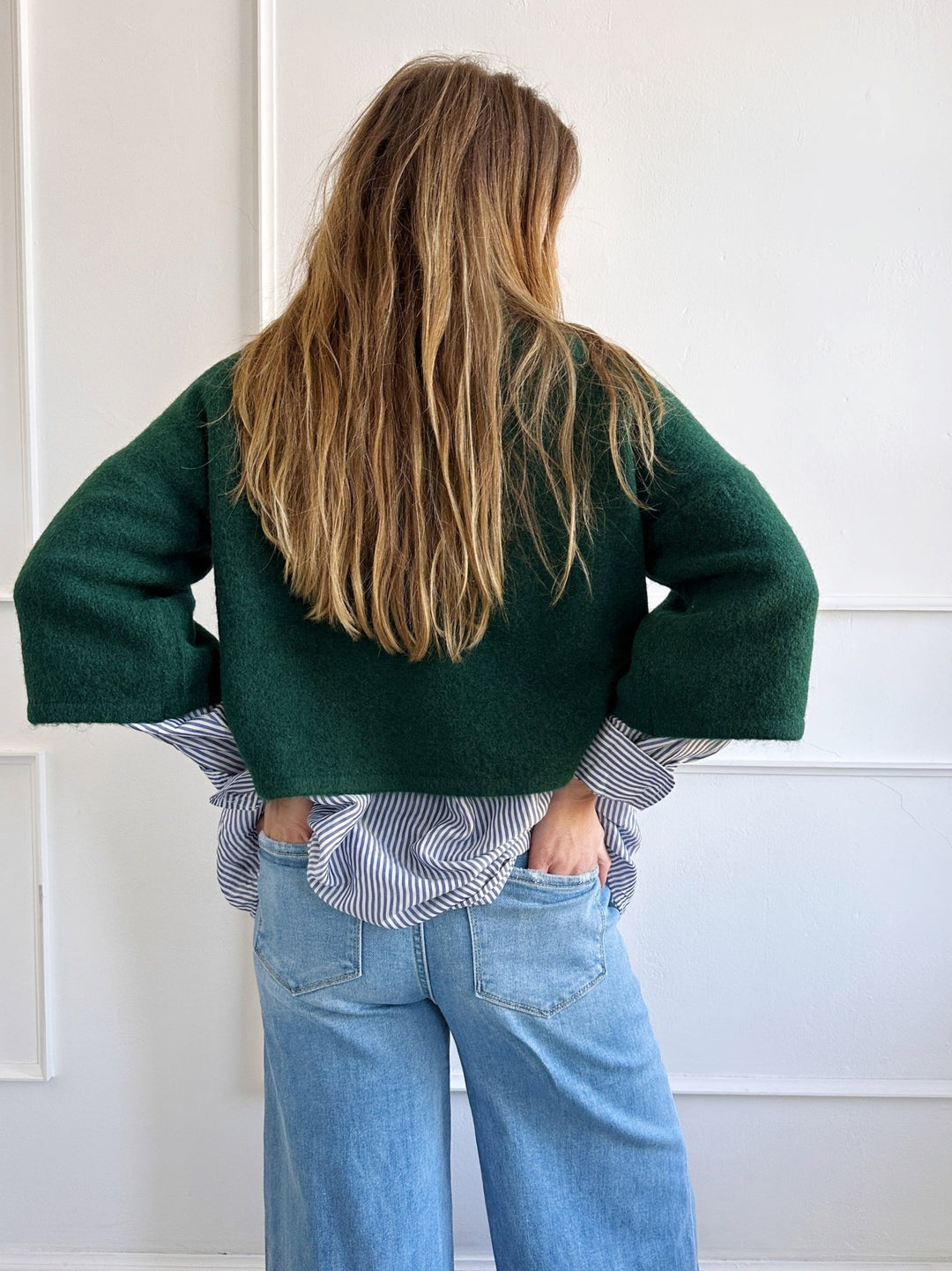 Mock Neck Crop Cardigan - Spring Sweet