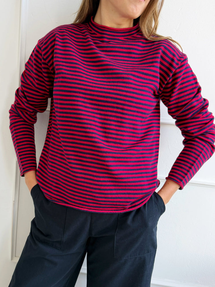 Mock Neck Lightweight Sweater - Spring Sweet