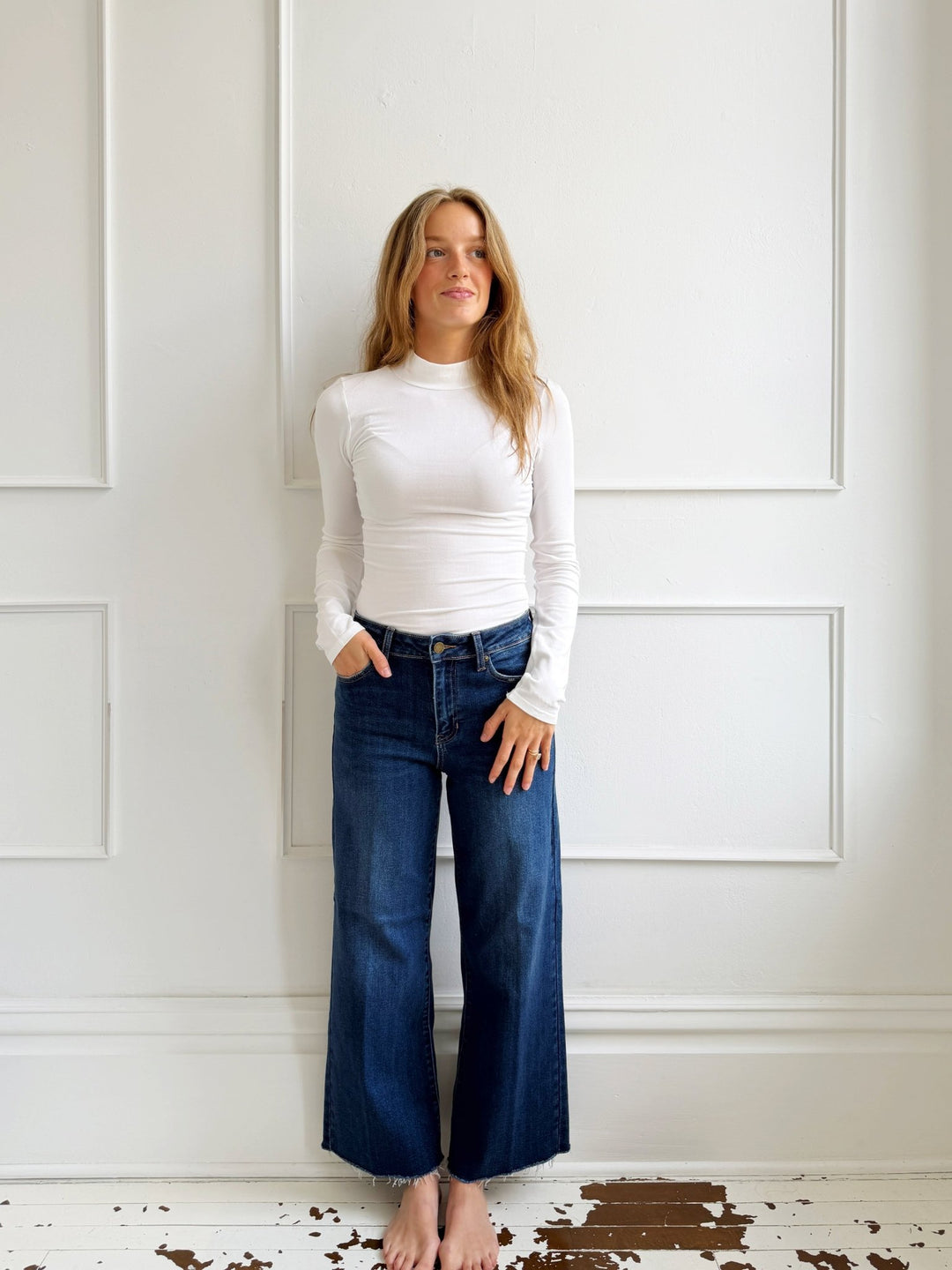 Mock Neck Longsleeve Bodysuit - Spring Sweet