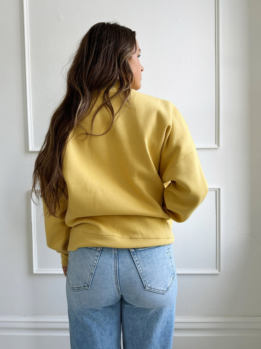 Mock Neck Sweatshirt w/ Pockets - Spring Sweet