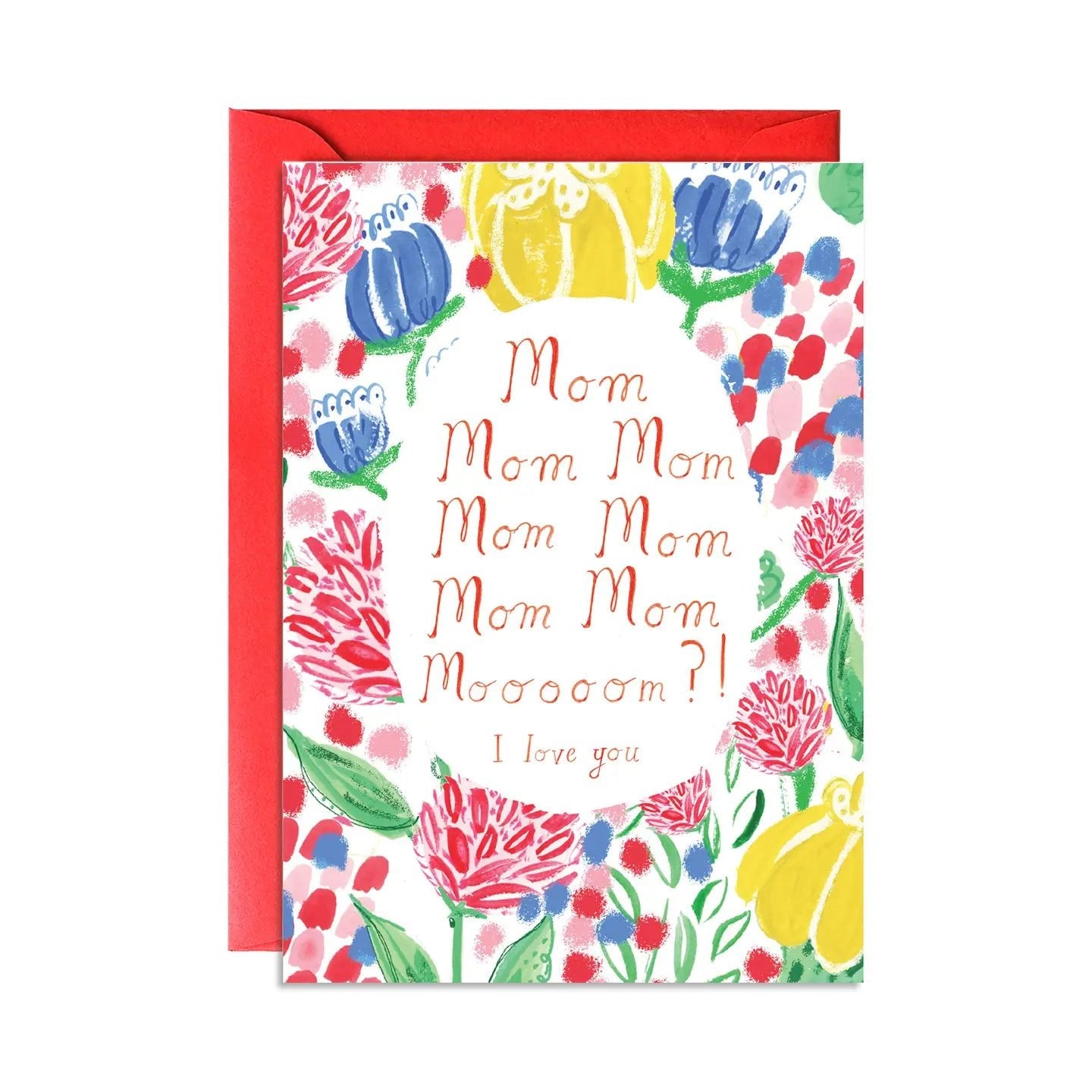 "mom mom mom" Card - Spring Sweet