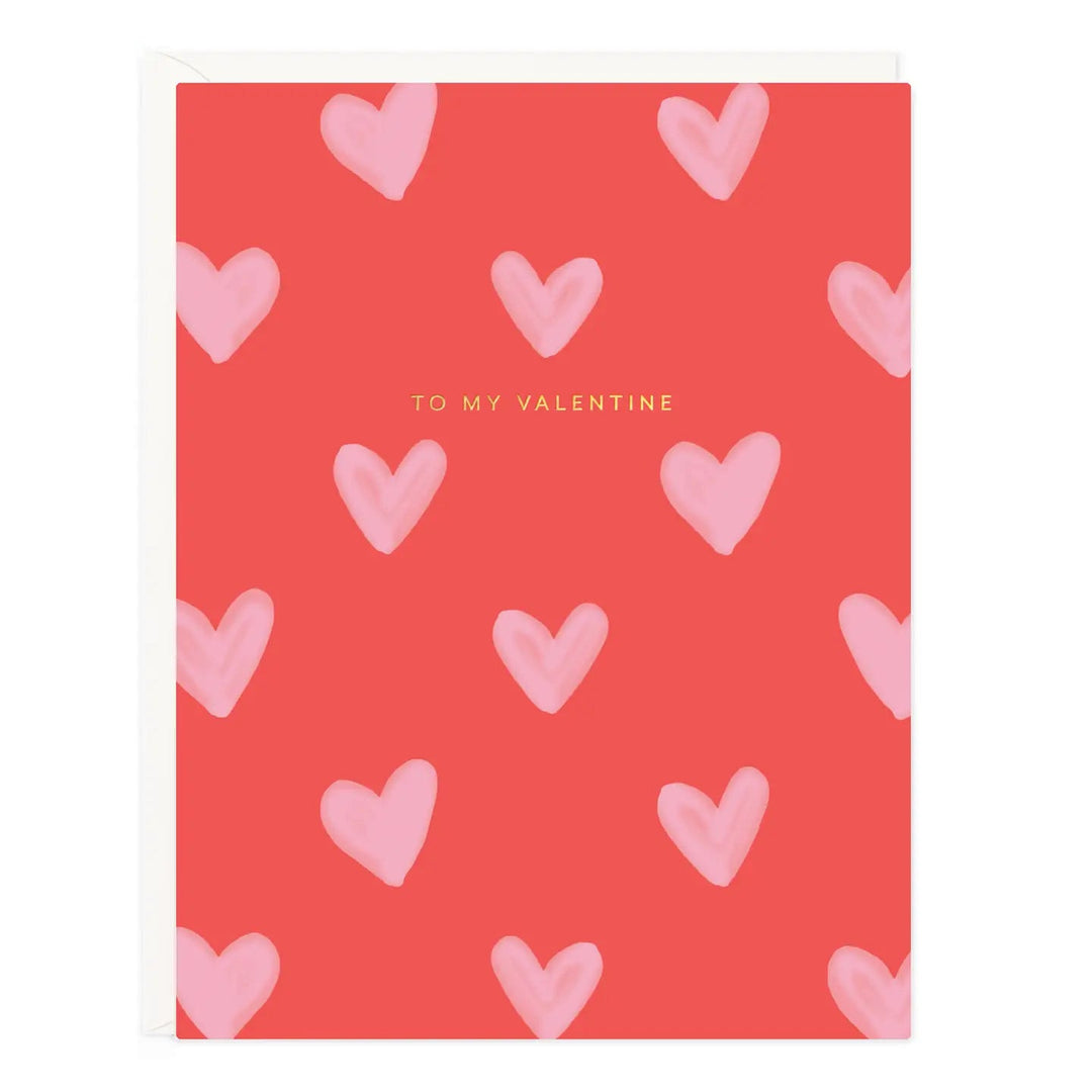 My Valentine Pink Hearts Card - Spring Sweet