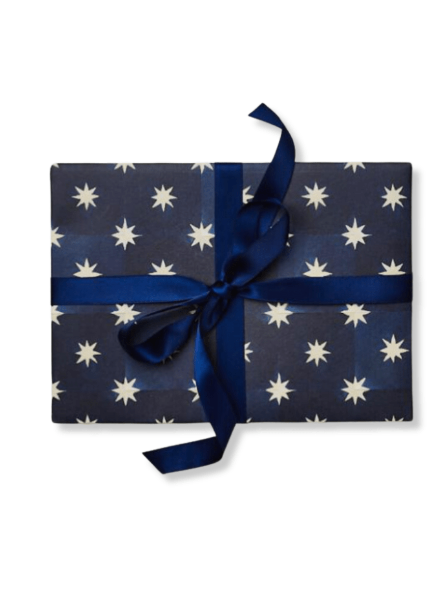 Navy Star Wrapping Sheets - Spring Sweet