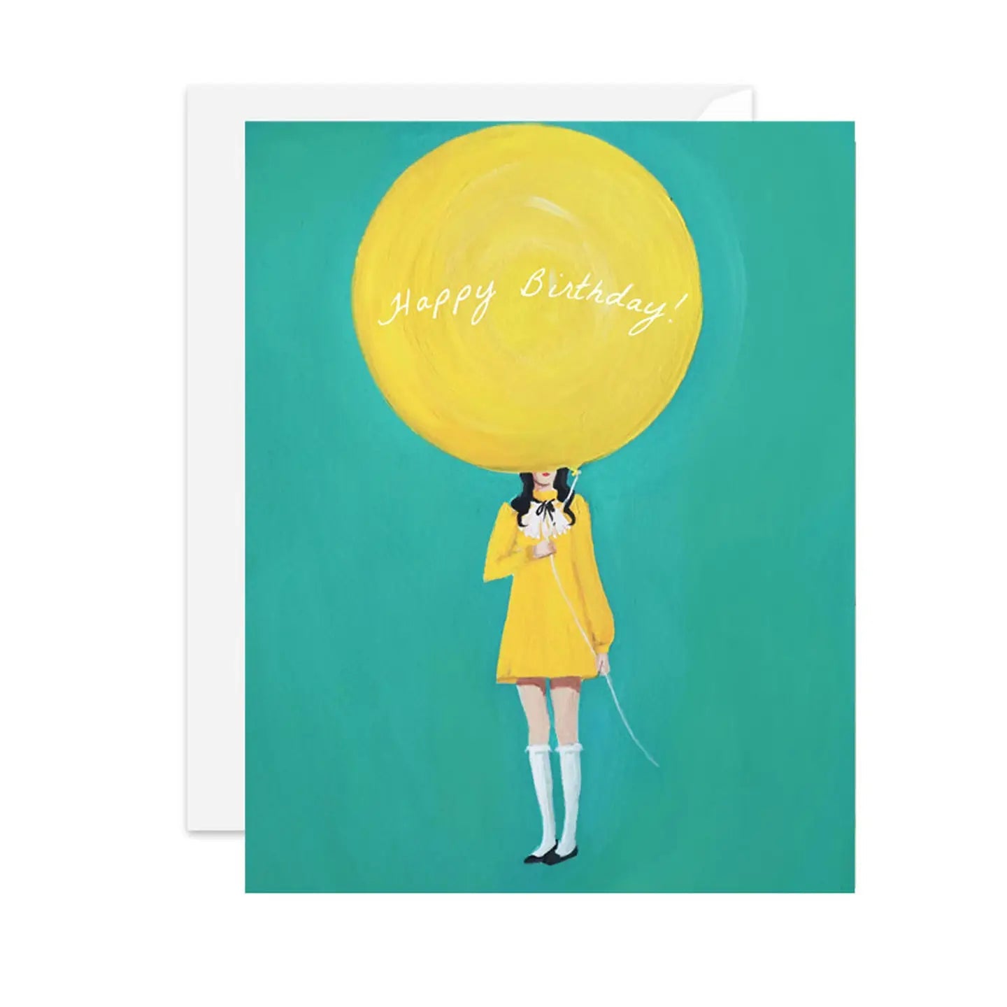 Nothing Is Happier Than A Yellow Balloon Birthday Card - Spring Sweet