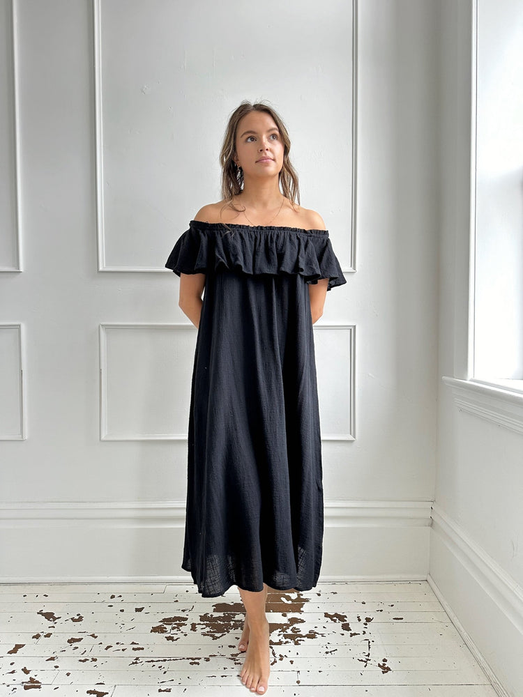 Off The Shoulder Midi Dress - Spring Sweet