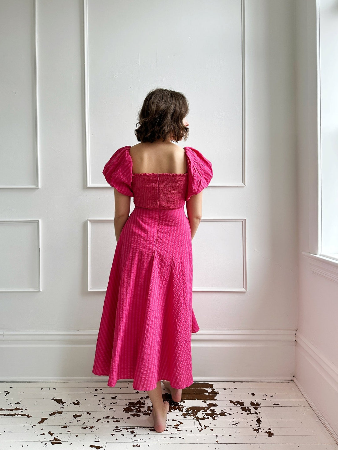 Off the Shoulder Midi Dress - Spring Sweet