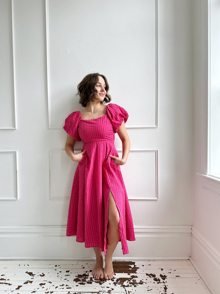 Off the Shoulder Midi Dress - Spring Sweet