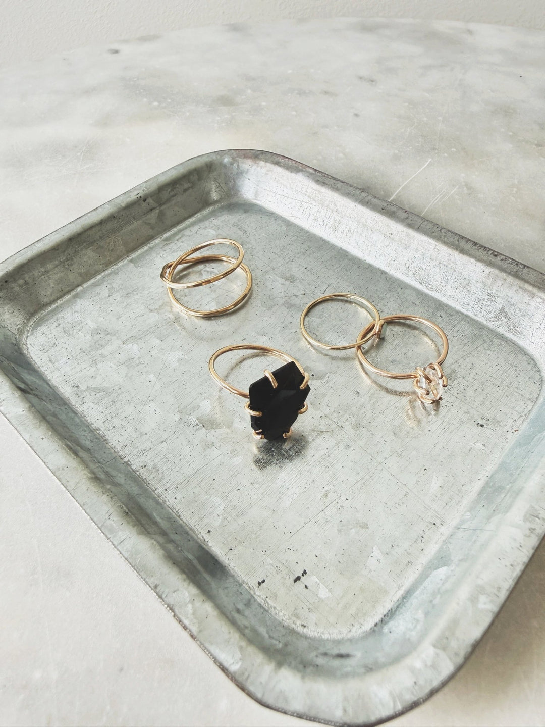 Onyx Ring, Gold Filled - Spring Sweet