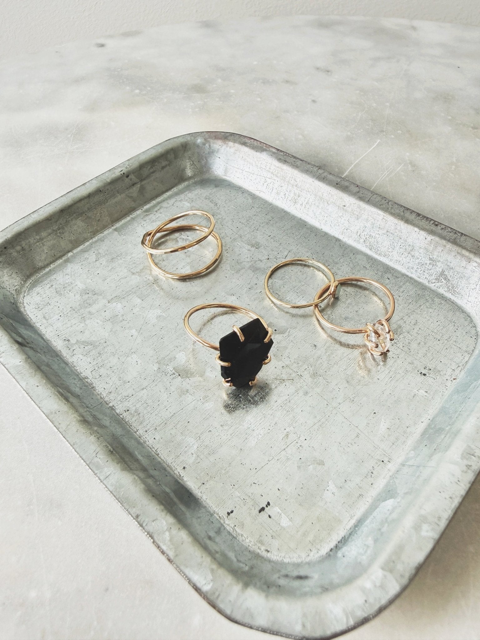 Onyx Ring, Gold Filled - Spring Sweet