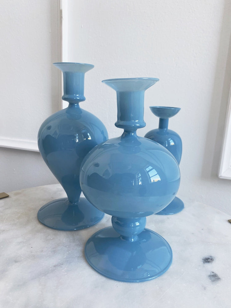 Opaque Blue Vase - Spring Sweet
