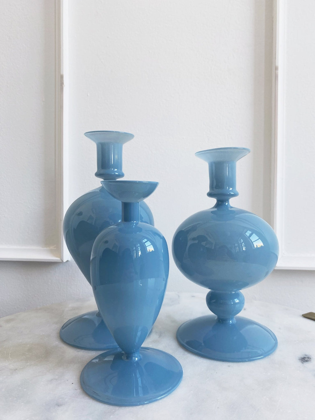 Opaque Blue Vase - Spring Sweet