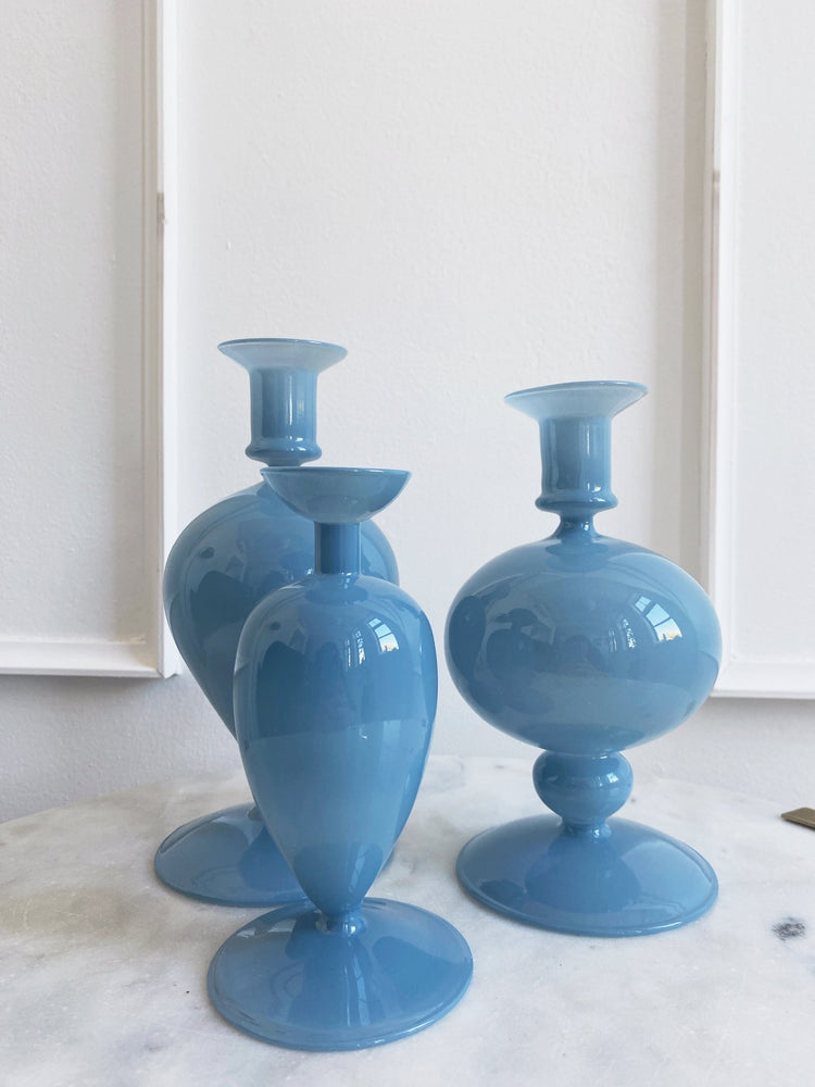 Opaque Blue Vase - Spring Sweet