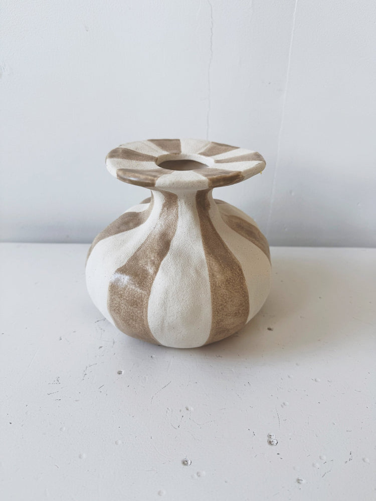 Organic Shaped Striped Vase - Spring Sweet