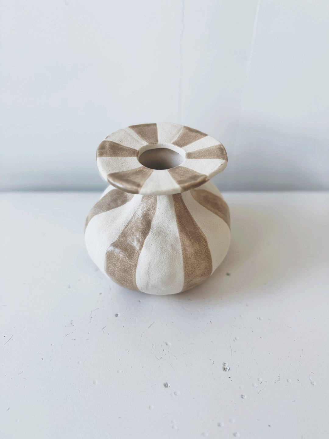 Organic Shaped Striped Vase - Spring Sweet