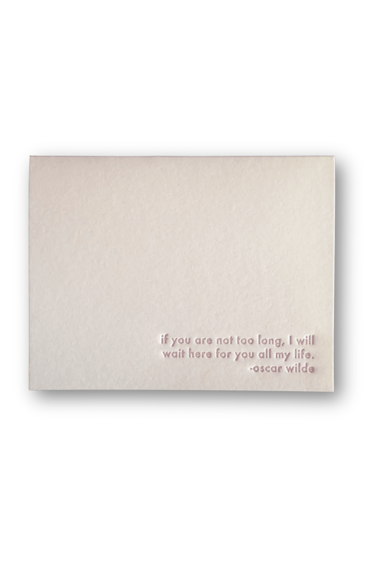 Oscar Wilde - Wait Card - Spring Sweet