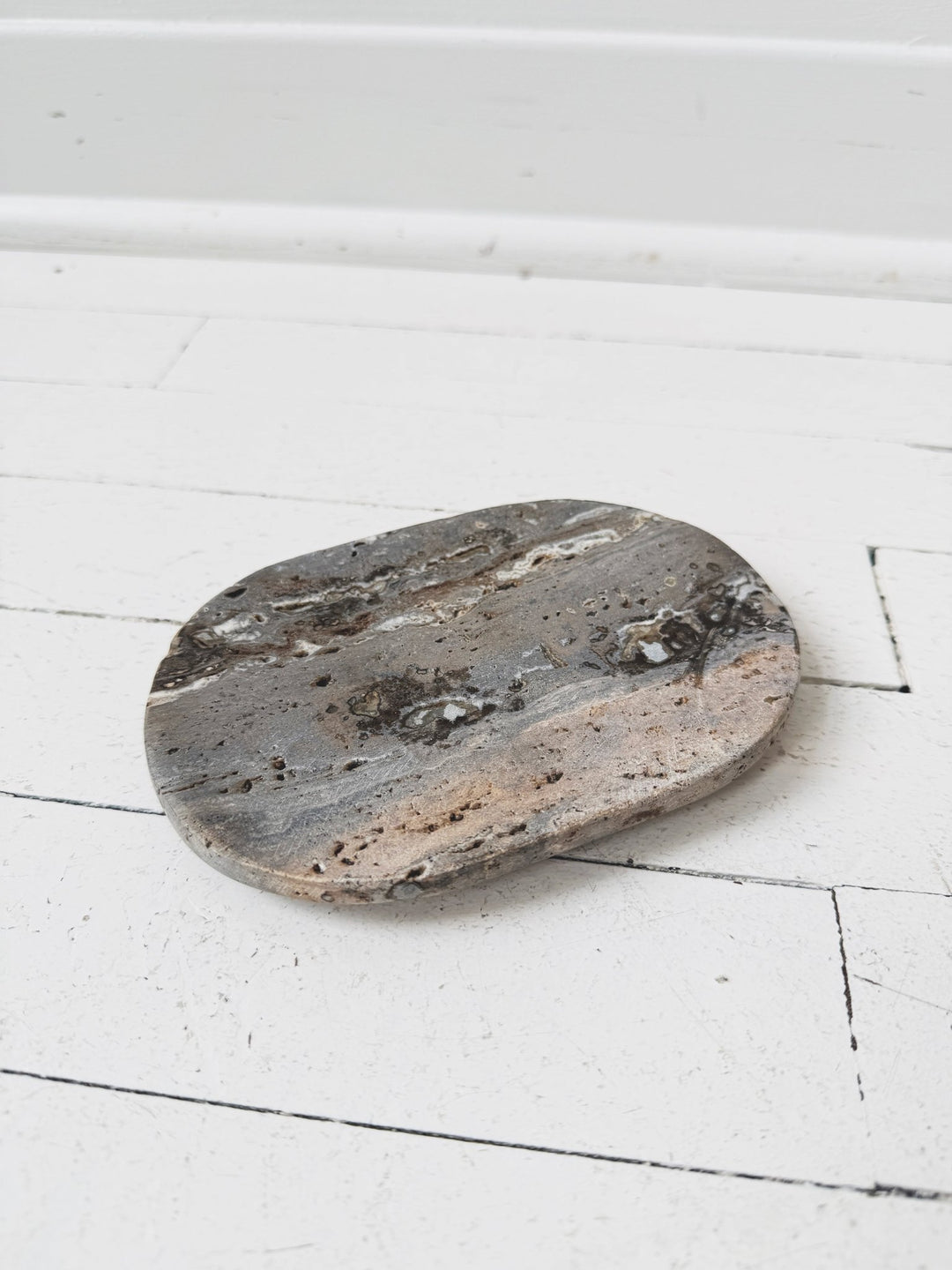 Oval Travertine Soap Dish - Spring Sweet