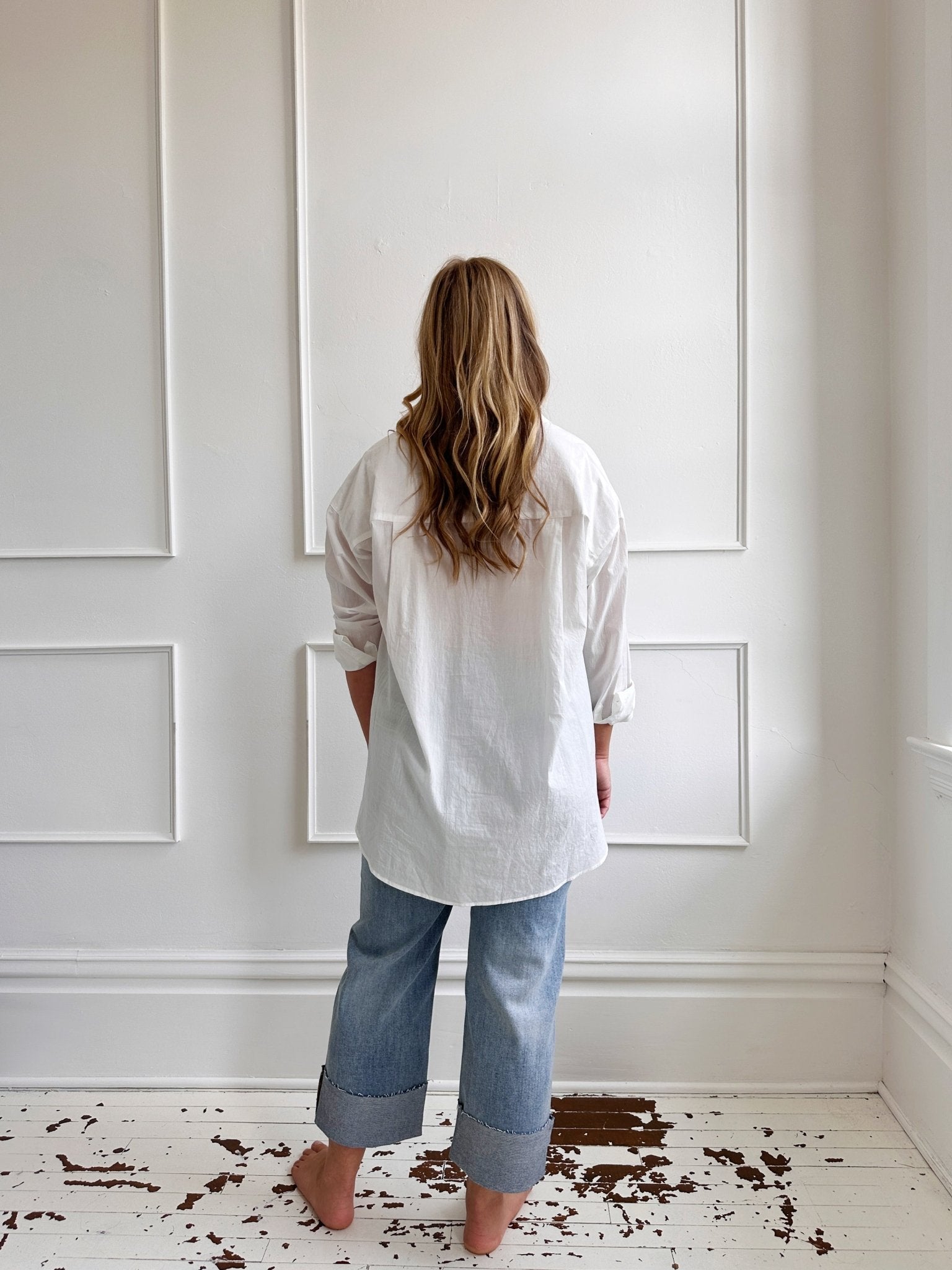 Oversized Cotton Button Up - Spring Sweet