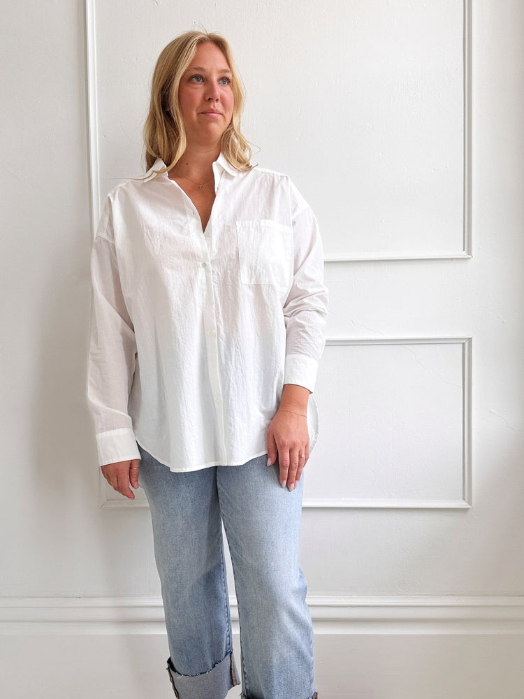 Oversized Cotton Button Up - Spring Sweet
