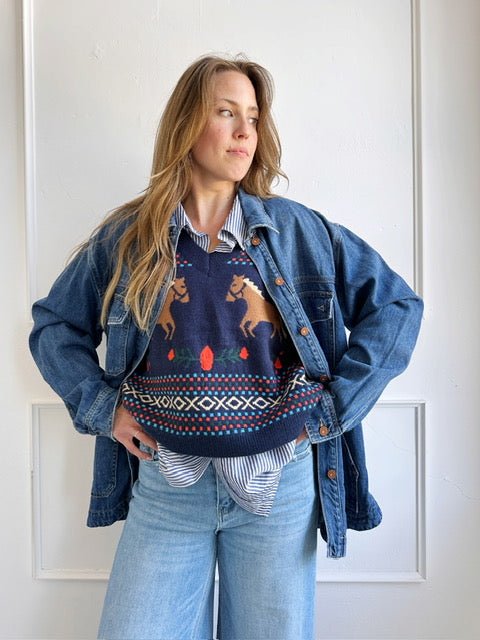 Oversized Denim Jacket - Spring Sweet