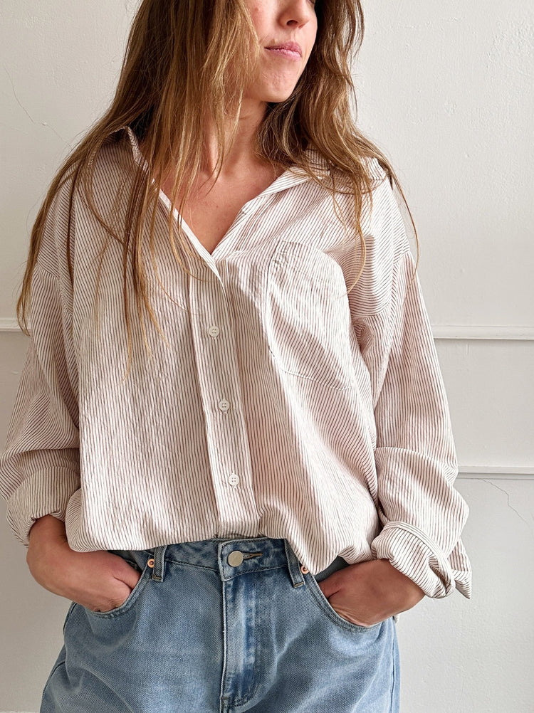 Oversized Lightweight Button - up - Spring Sweet