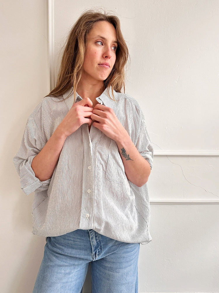 Oversized Lightweight Button - up - Spring Sweet