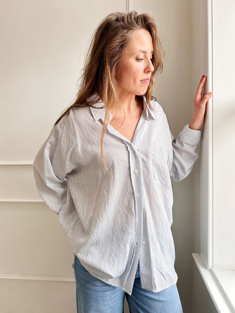 Oversized Lightweight Button - up - Spring Sweet