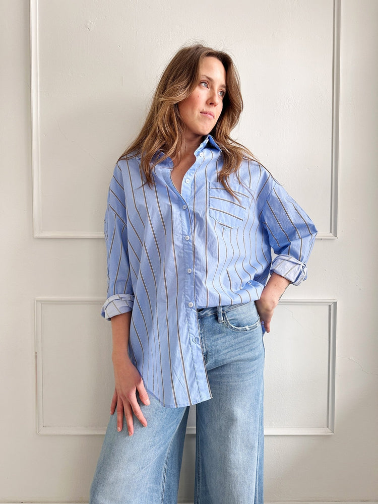 Oversized Oxford Shirt - Spring Sweet