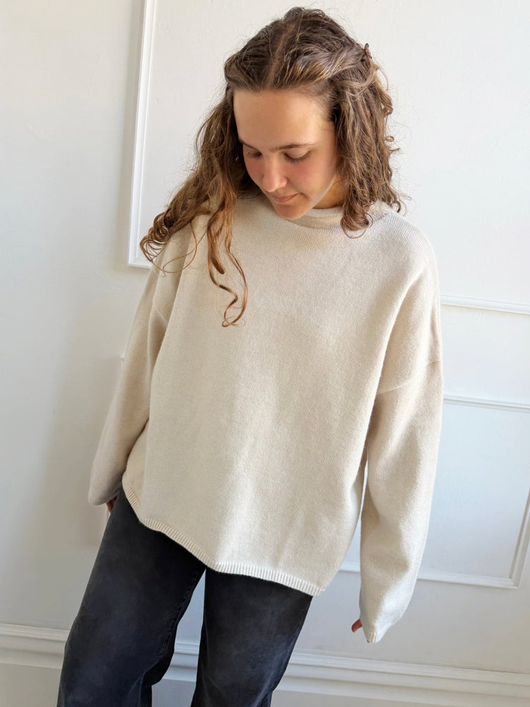 Oversized Roll Neck Sweater - Spring Sweet