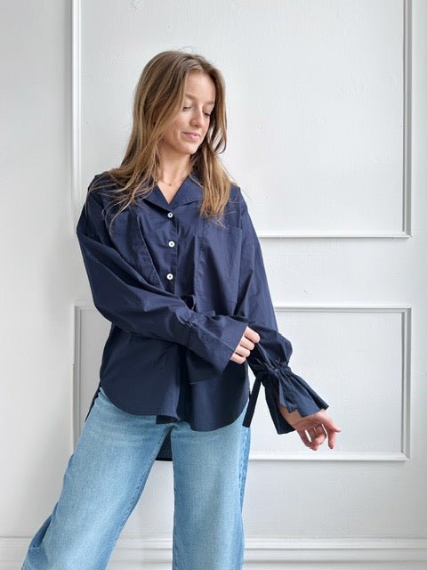Oversized Shirt W/ Bow Detail - Spring Sweet