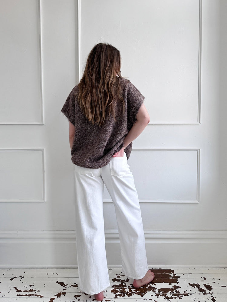 Oversized Sleeveless Wool-blend Sweater - Spring Sweet