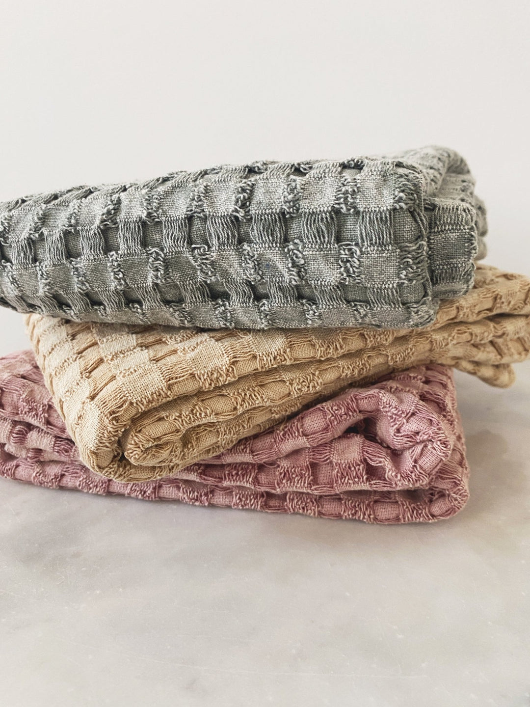 Oversized Waffle Weave Towel - Spring Sweet